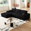 Siège en velours côtelé 114,5 pi avec fonction inclinable et siège réversible de 114,5 pi, configuration 2 en 1, configuration en forme de L, coussin confortable à trois cols, deux coussins décoratifs, éponge modulaire à rebond lent