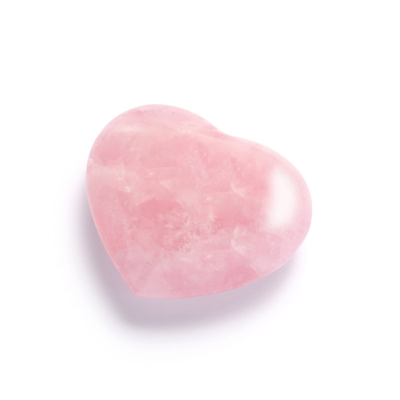 Handmade Rose Quartz Heart Desk Accessory