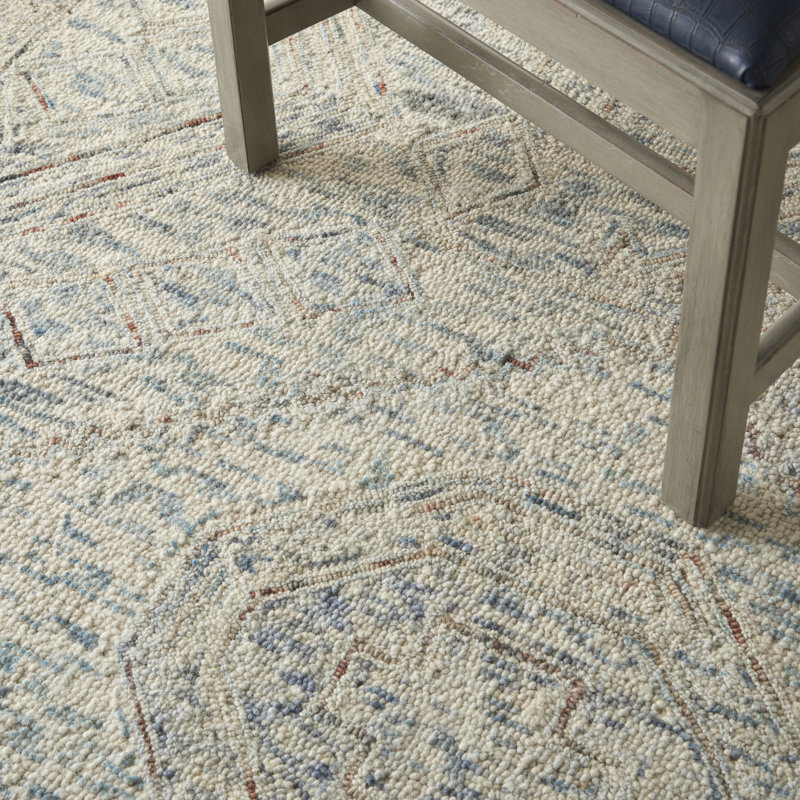 Farhaad 5' x 7'6" Blue Multicolor Bohemian Indoor Rug, Rectangle 5' x 7'6"
