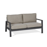 AEGEAN 55" Metal Outdoor Loveseat With Cushions by Real Flame