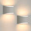 20cm Geometric White Gypsum Wall Lights（set of 2)