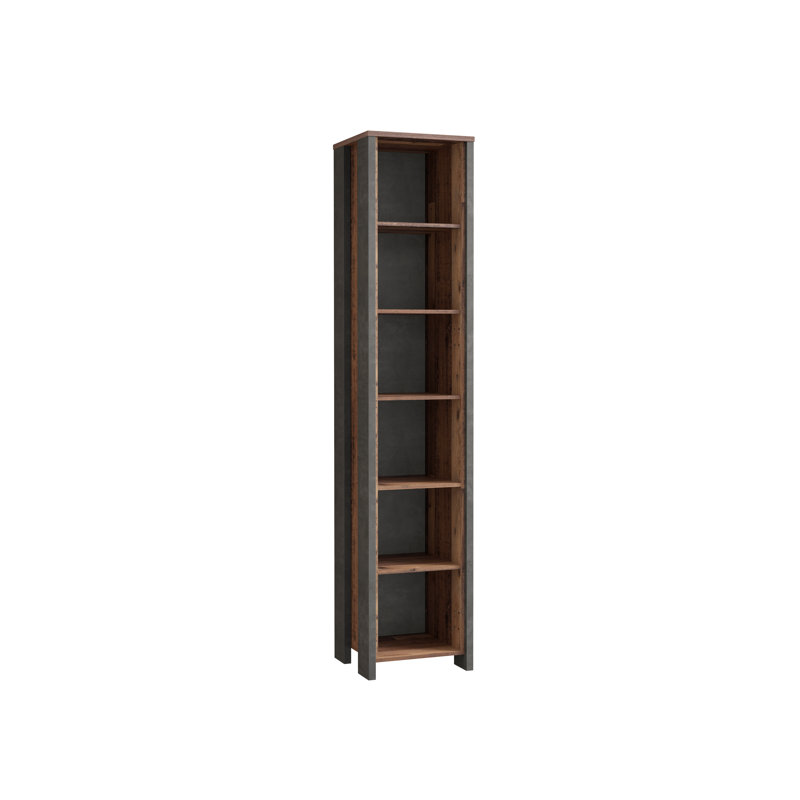 Lanham 220.7cm H Standard Bookcase, 220.7 cm H x 47 cm W x 41.6 cm D, Basic