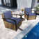 3-Piece 2-Person Wicker Patio Seating Group with Cushion