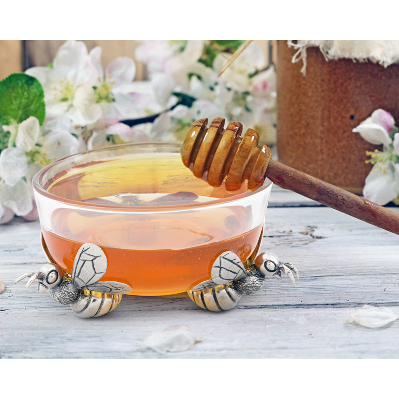 Arche Of Bees Glass Dessert Bowl