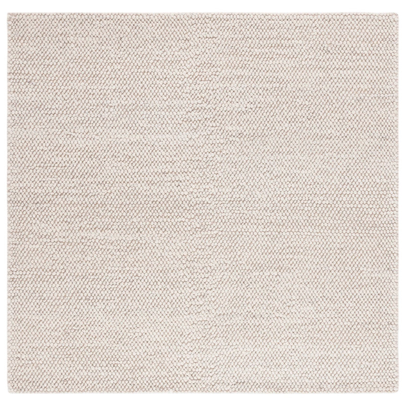 Danie Natural Area Rug in Gray/Ivory, Square 6'