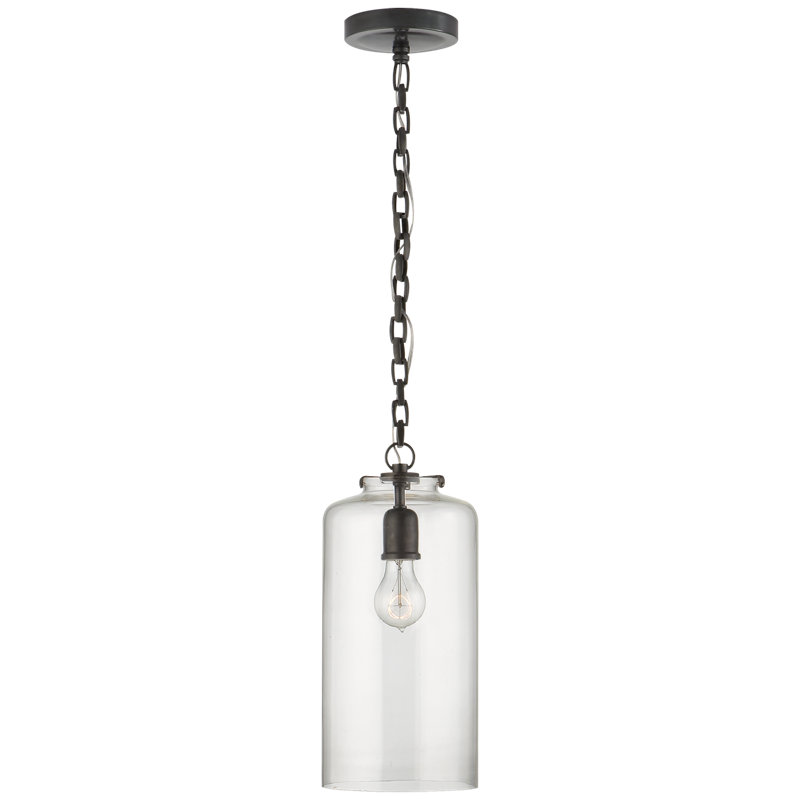 Thomas O'Brien Katie Cylinder Pendant, Bronze, Clear