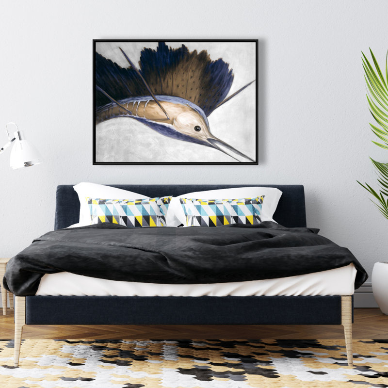 Abstract Swordfish Print On Canvas