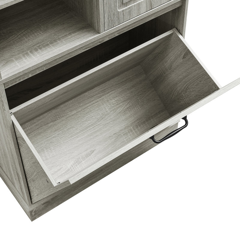 Barton 67.7'' Freestanding Bathroom Cabinet, Oak