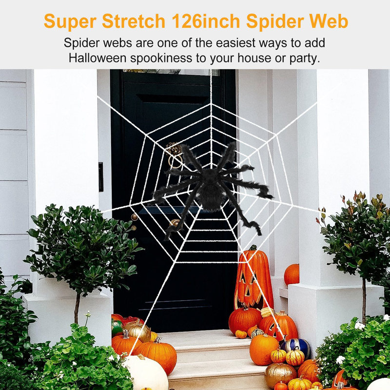 Décoration d'araignée d'extérieur pour Halloween
