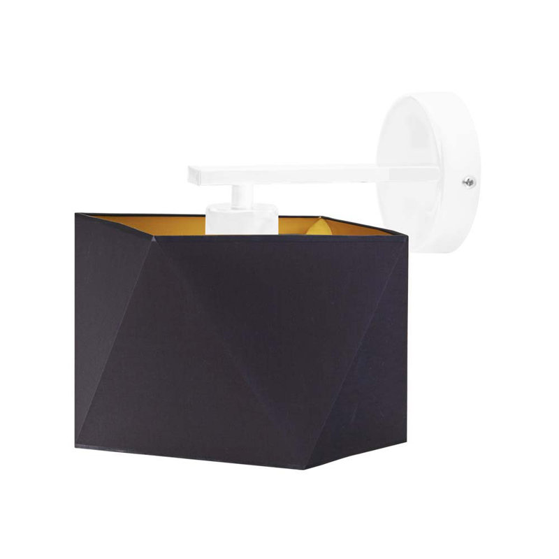 Woodford Steel Armed Sconce, White, Black