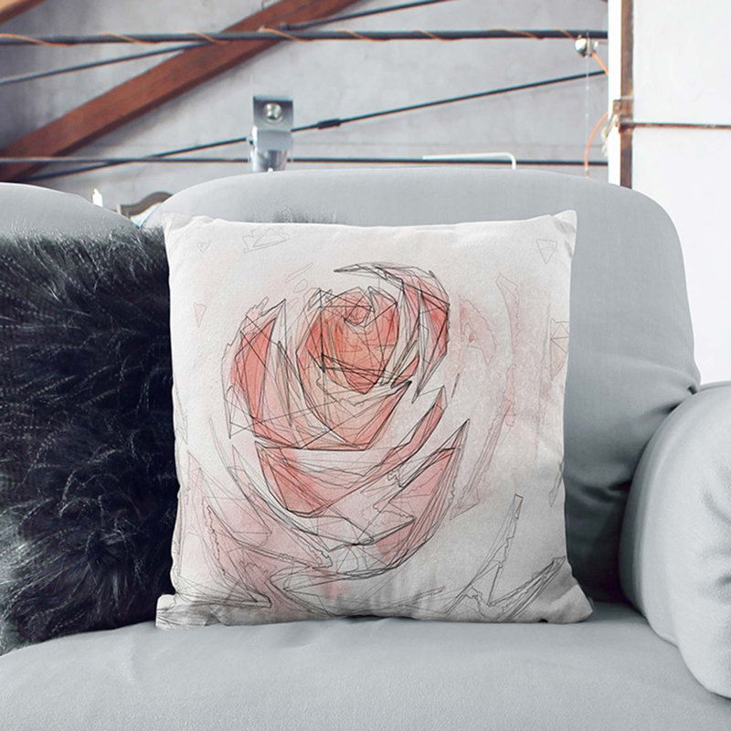 Abstract Square Cushion, 40cm H x 40cm W x 15cm D
