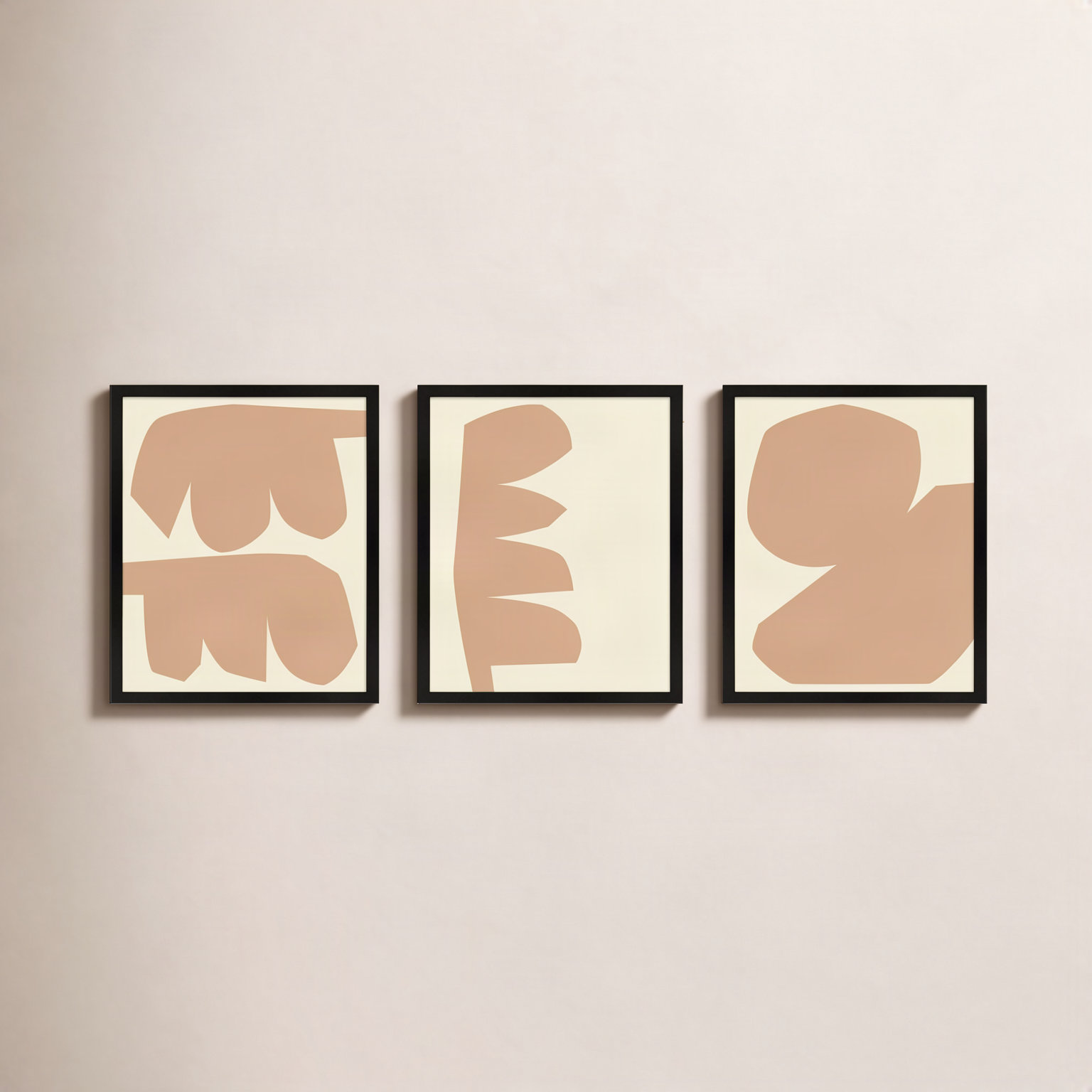 Oline "Component" 3-Piece Print Set, Black Framed, 16" W x 20" H