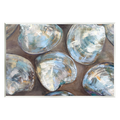 Clam Shell Pattern Wall Plaque Art by Jeanette Vertentes