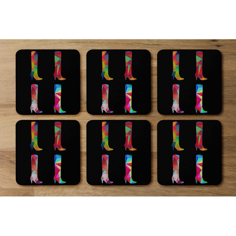 Square 6 Piece Coaster Set
