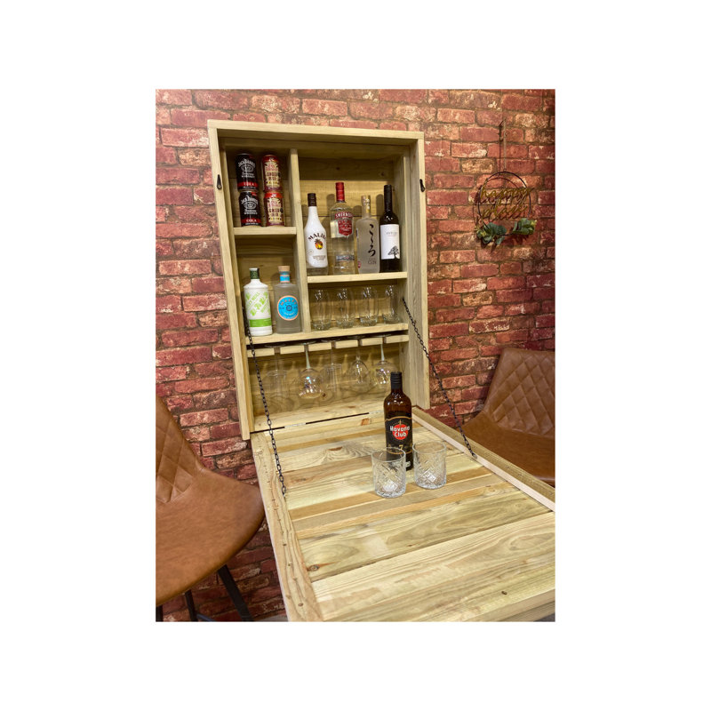 Kinnard 98cm Solid Wood Mini Bar