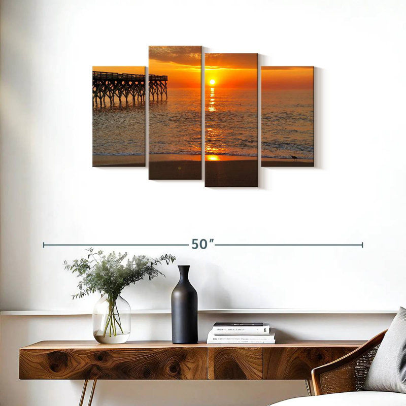 Aletra Wrightsville Beach au coucher du soleil, H 22 po x l 36 po