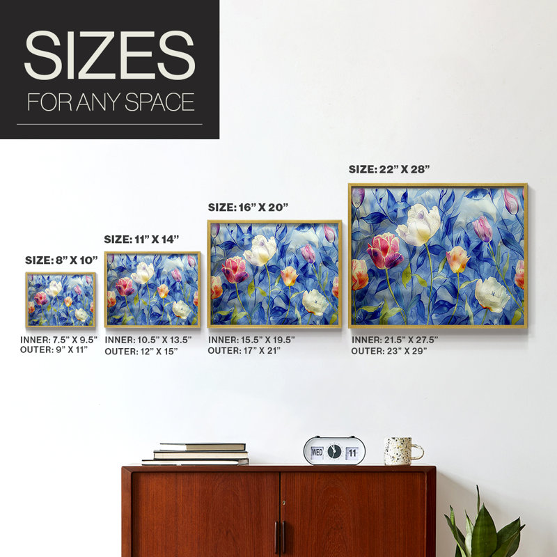 Floral Series-LXX -Framed Print - Restickable