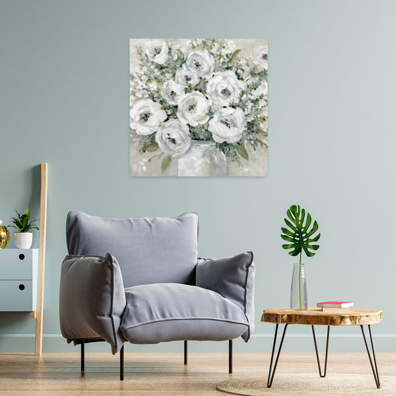 Art mural simple Simply Soft Flower, H 24 po x l 24 po