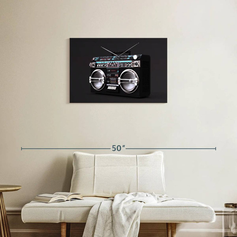 Abarca Black Boombox, 20" H x 30" W