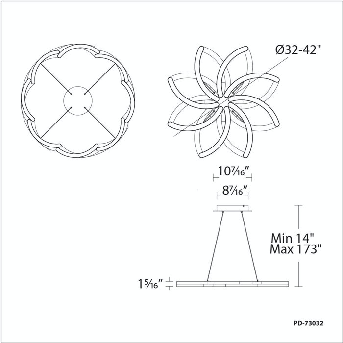 Bloom 1 - Light LED Pendant, Black