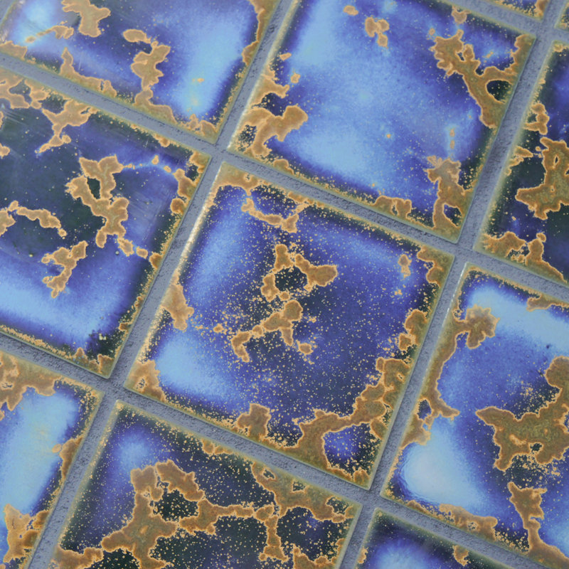 Channel Terra Azure Mega Square 12-1/4" x 12-1/4" Porcelain Mosaic Floor and Wall Tile