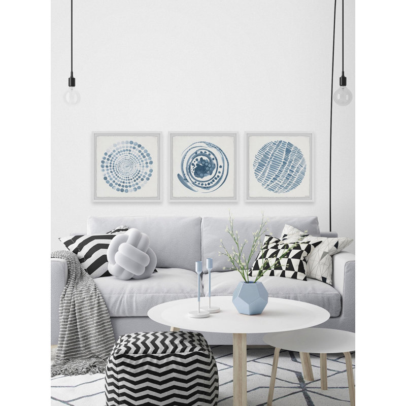 " Paradox II " 3 - Pieces Painting Print, 18" H x 18" W