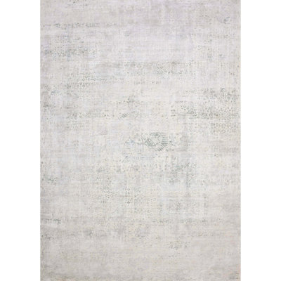 Handmade Silk and Wool Area Rug