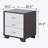 White and Black 3-drawer Rectangular Accent Table