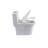 1.1/1.6 GPF Tornado Flush One-Piece Toilet Elongated, Siphonic S-trap 12",Soft Closing Seat, Button on Tank top ,Powerful Dual Flush MAP 1000g, Comfort Chair Seat ADA Height 17", Glossy White-122554719