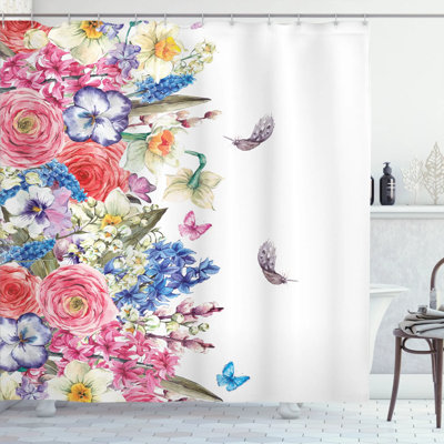 Shower Curtain with Hooks Included