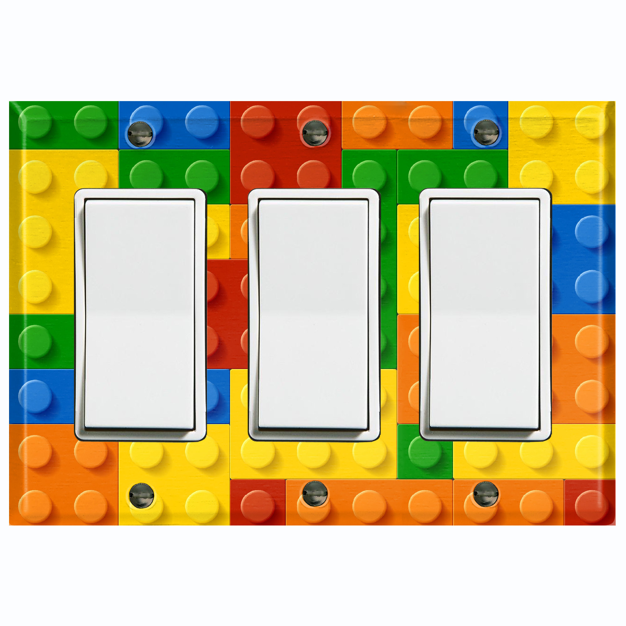 WorldAcc Colorful Brick Toy Kids Themed 3 - Gang Rocker Standard Wall ...