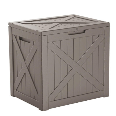 Decksplore 32 Gallons Water Resistant Resin Lockable Deck Box