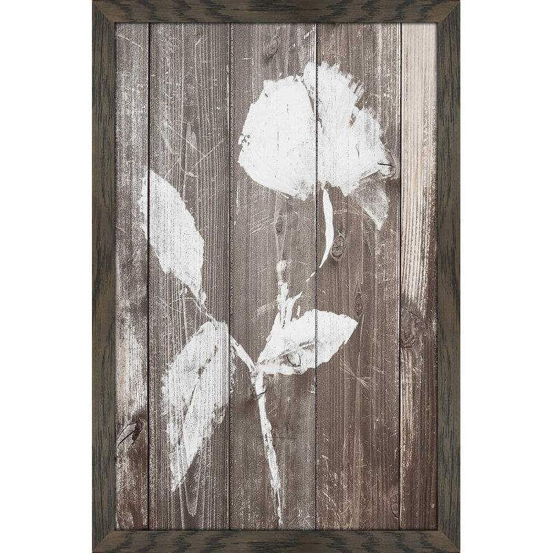 «Brown Floral Whisper on Wood I», impression, H 49,5 po x l 33,5 po x P 1 po, Cadre chocolat patiné