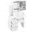 29.2" Small Size Left Bedside Cabinet Vanity Table + Cushioned Stool, 2 AC+2 USB Power Station, Hair Dryer Bracket