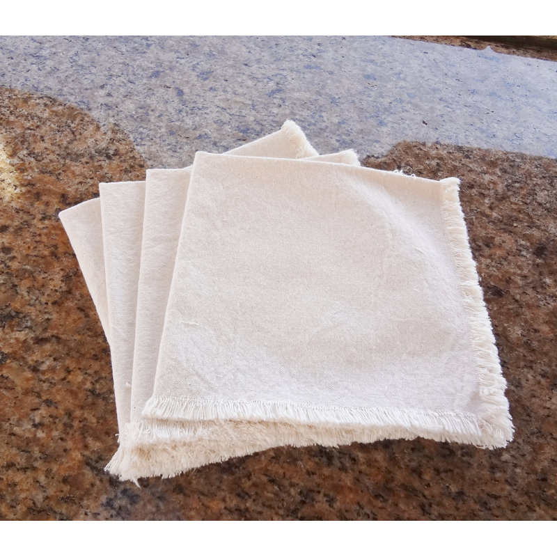 Serviette de table en coton Frayed Edge