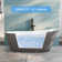 Biocura 67" Modern Acrylic Freestanding Bathtub With Brushed Nickel Drain