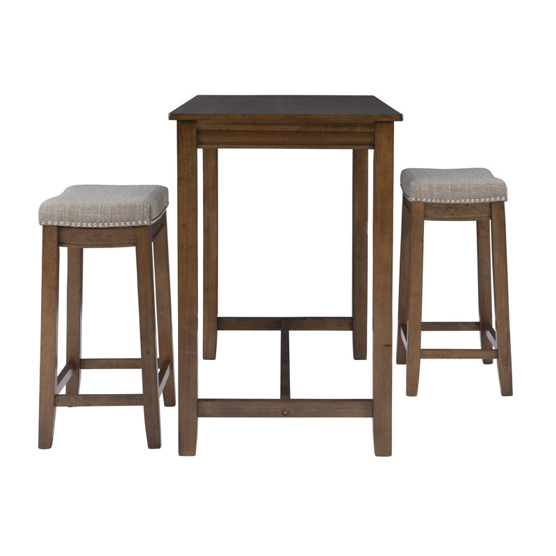 Arlyce 4 - Person Bar Height Dining Set, Black, Black, 42" H x 47.25" L x 23.75" W