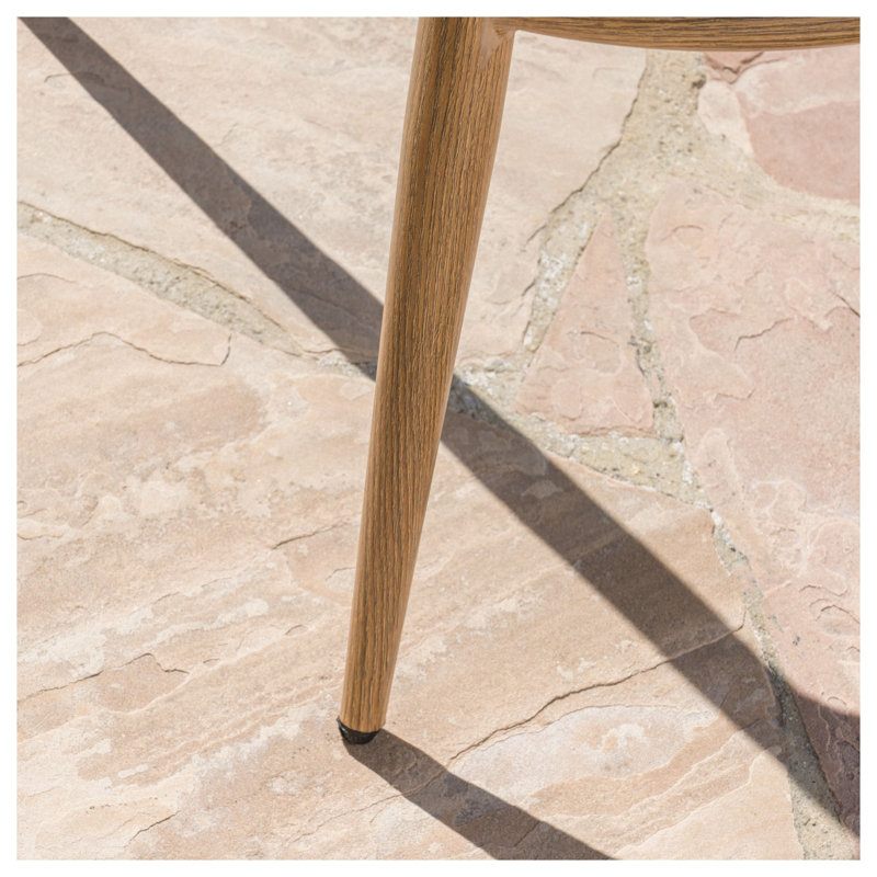 Tabouret de bar en rotin Laryn avec structure en fer et pieds Mid-Century