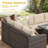 Cueva 7 Piece Rattan Sectional Seating Group with Cushions and Storage-967478173
