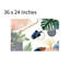 Tapis de bain Boho Tropical Leaf & Gold, 36 W x 24 L