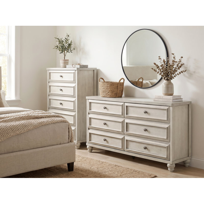 Ensemble de chambre à coucher 2 pièces Caskey, Anti White