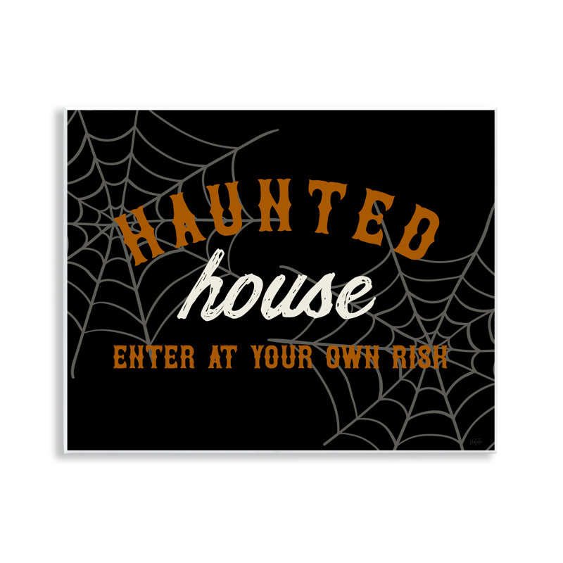 Plaque murale Entrez dans votre maison hantée, design par Natalie Carpentieri