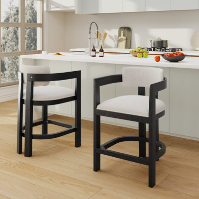 Evesham 26" Wood Upholstered Barstools