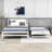 Full Size Wooden Platform Bed with Trundle-137102189