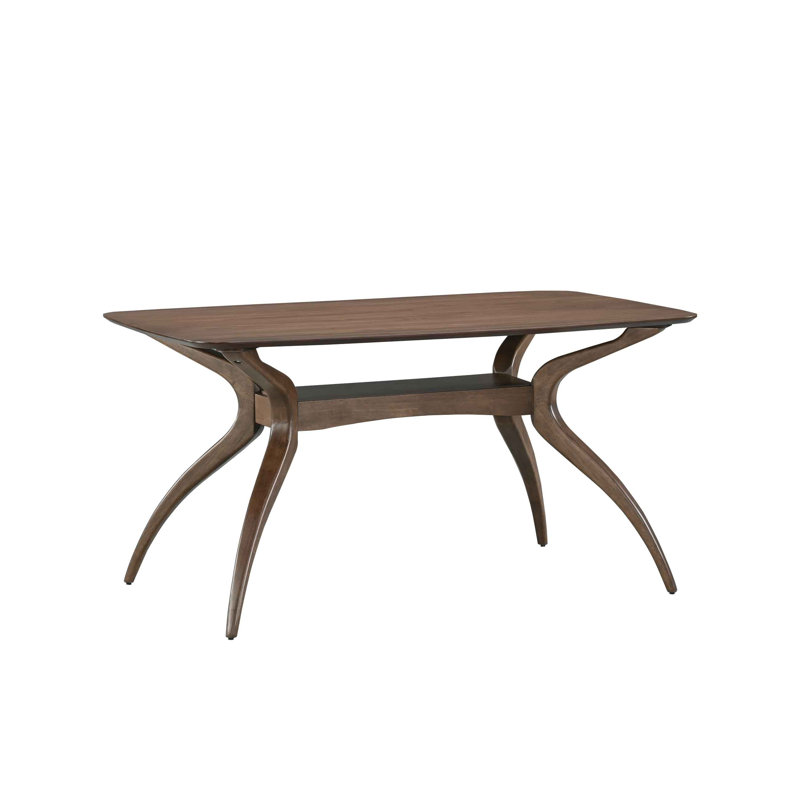 Aria Sculpted Wood Dining Table, Walnut