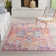 Charleston Power Loom White/Orange/Dark Blue Rug