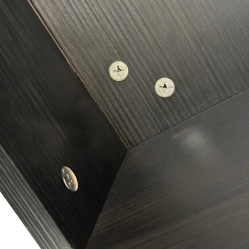 Hexagonal Coffee Table Side Table Nightstand, Black Brown