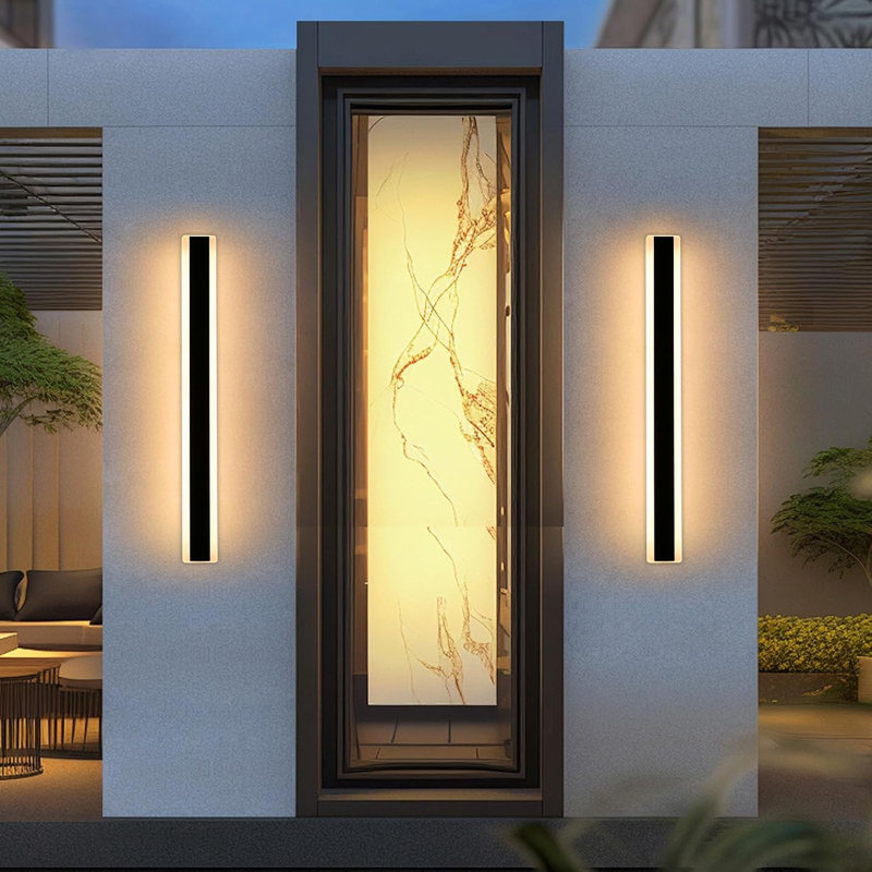 2Pack Outdoor Wall Light Fixtures, 10%-100% Dimmable Outdoor Wall Lights Exterior Front Porch Light 3000-6000K Wall Mounted Led Lighting For Basement, Shop,Garage Lighting