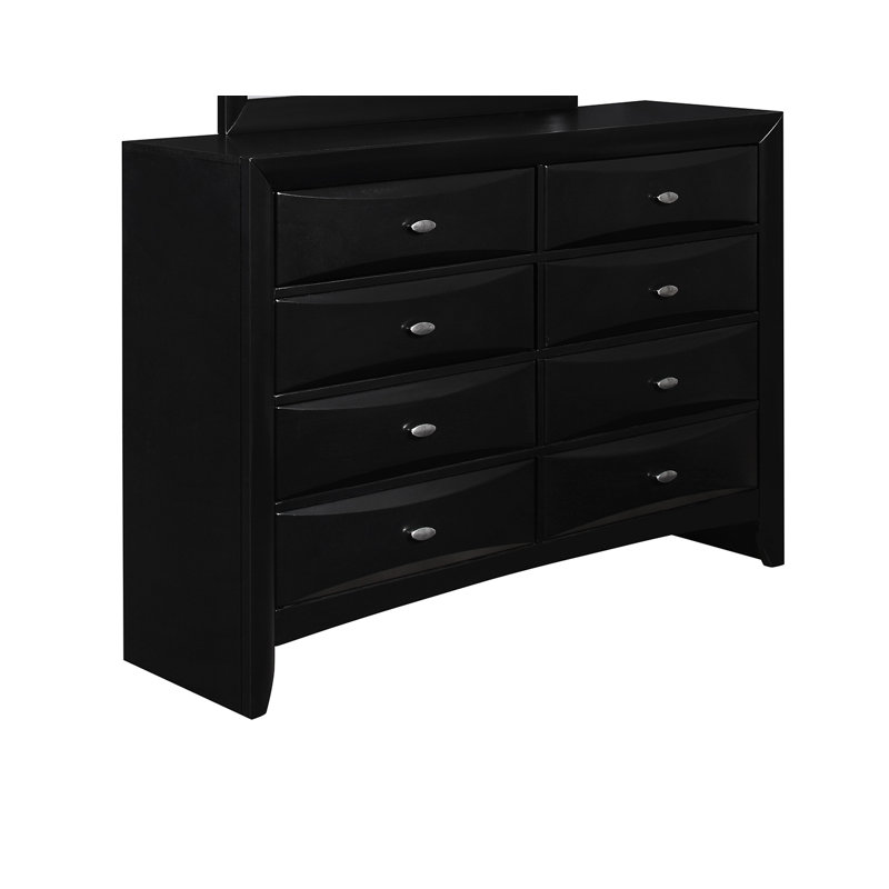 Commode rouge Red Barrel Studio® Linda, Noir