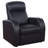 Black Upholstered Recliner with Cup Holder